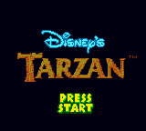 Tarzan title screen for GameBoy Color